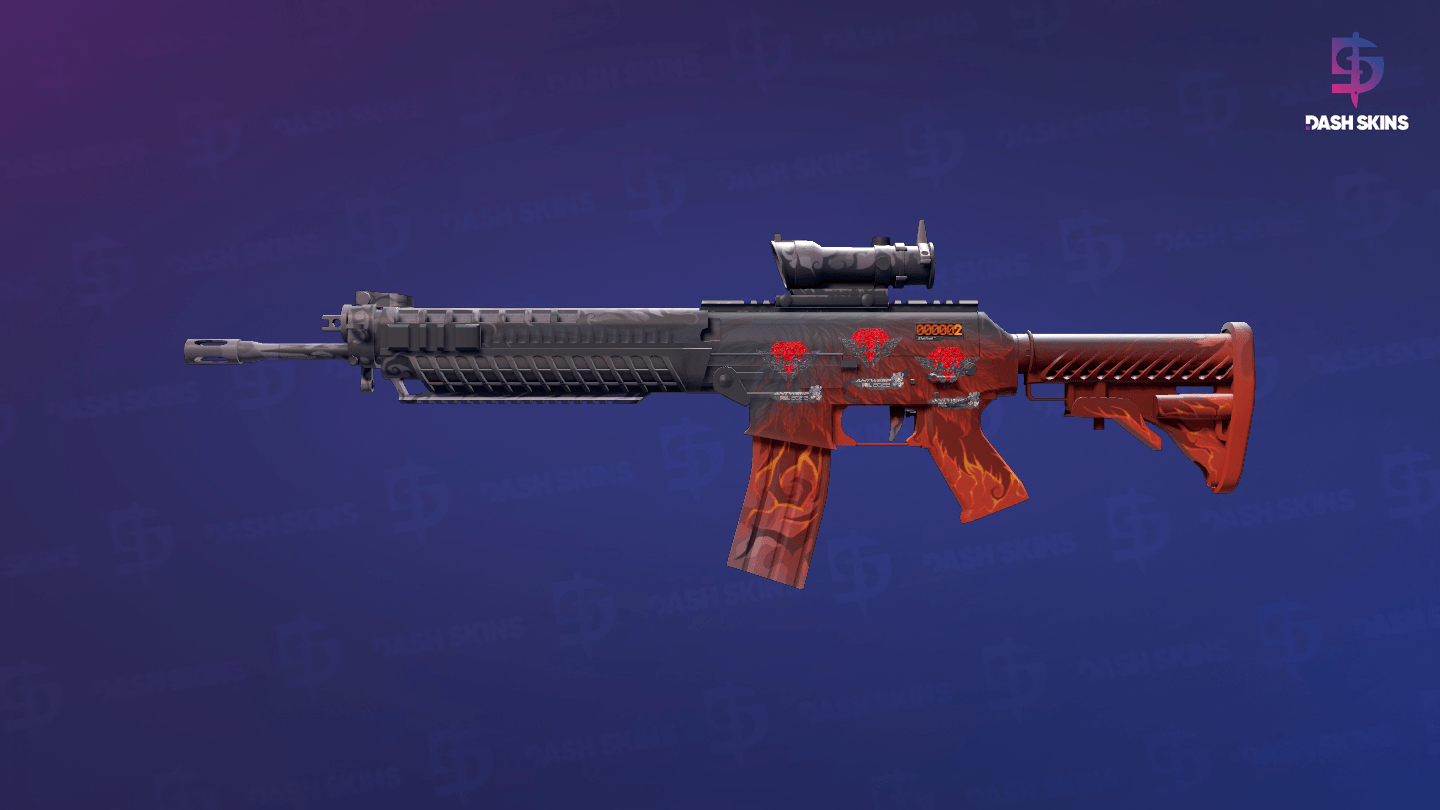 StatTrak™ SG 553 | Darkwing (Minimal Wear) Screenshot Playside