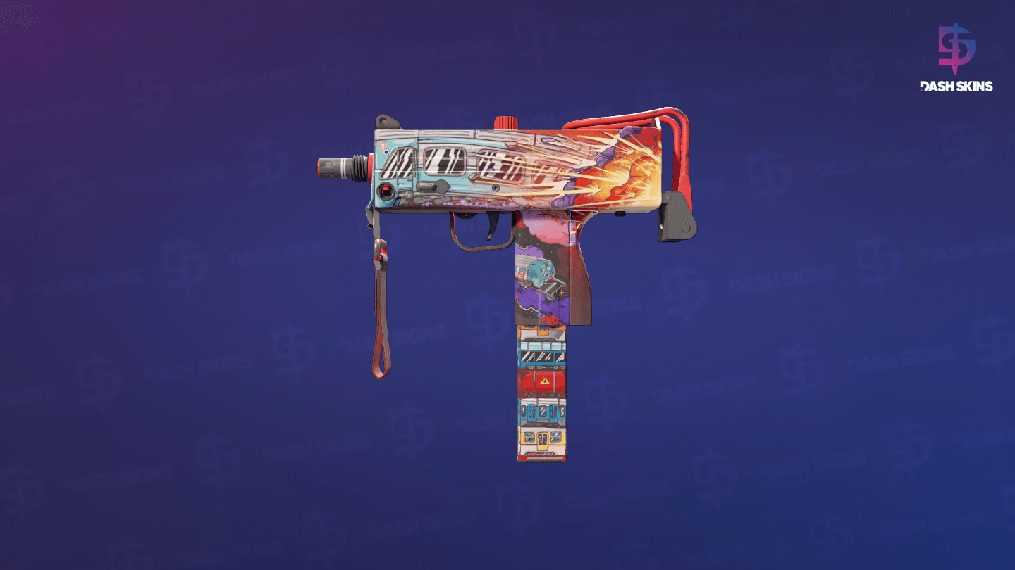 MAC-10 | Derailment (Minimal Wear) Screenshot Playside