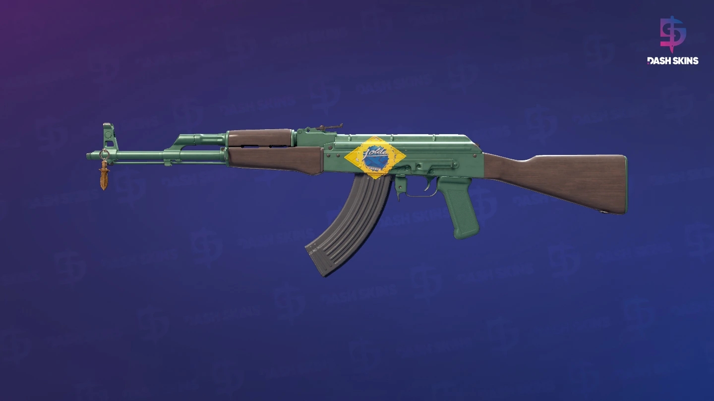 AK-47 | Wintergreen (Minimal Wear) Screenshot Playside