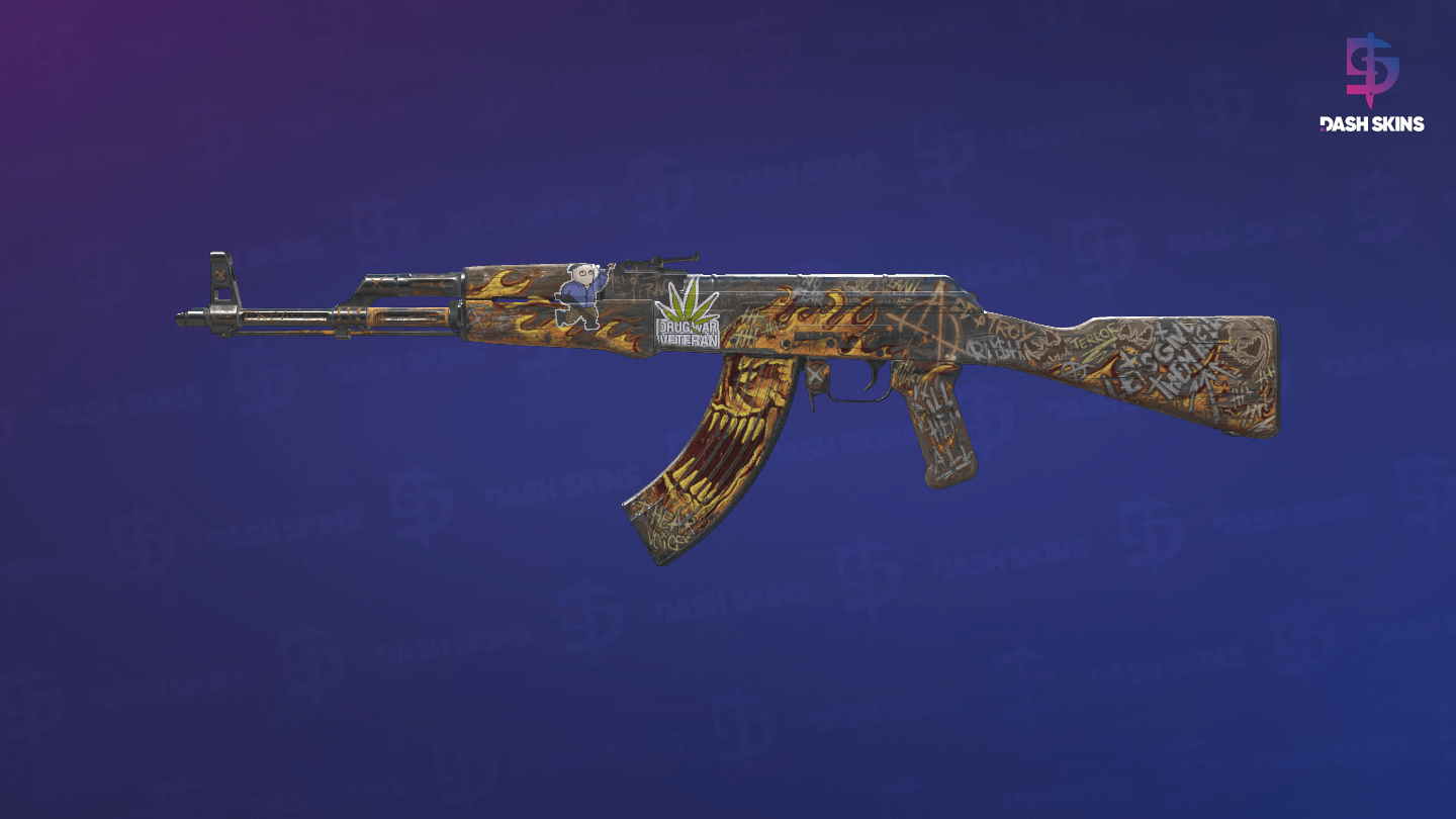 AK-47 | Searing Rage (Battle-Scarred) Screenshot Playside