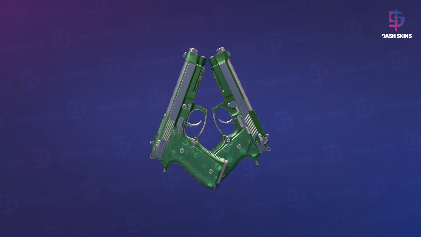 Dual Berettas | Polished Malachite (Minimal Wear) Screenshot Playside