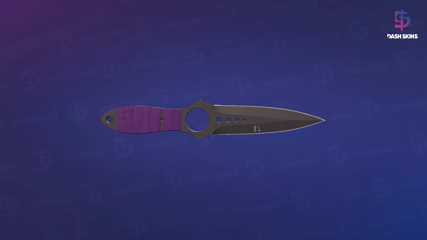 ★ StatTrak™ Skeleton Knife | Ultraviolet (Battle-Scarred) Screenshot Playside