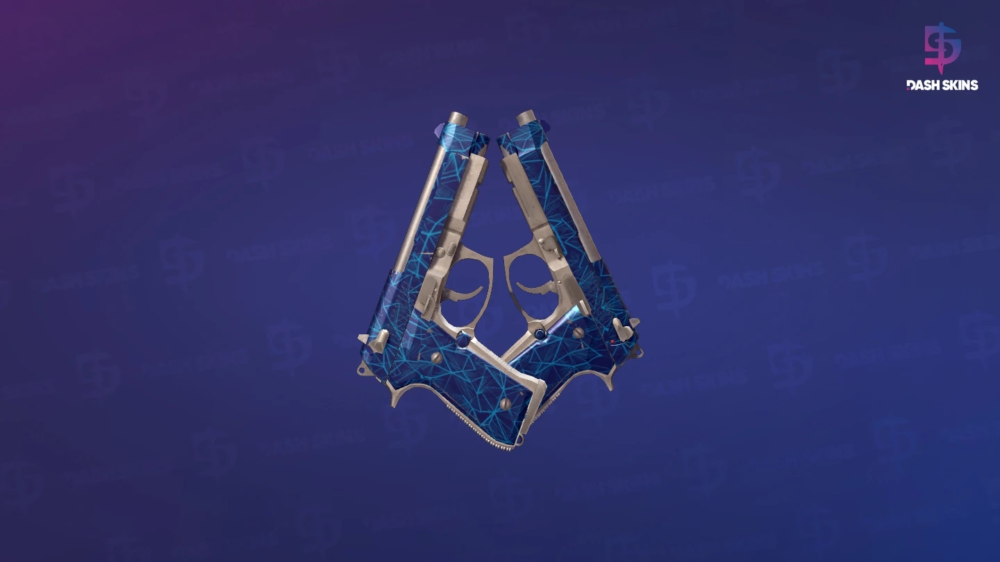 Dual Berettas | Cobalt Quartz (Minimal Wear) Screenshot Playside