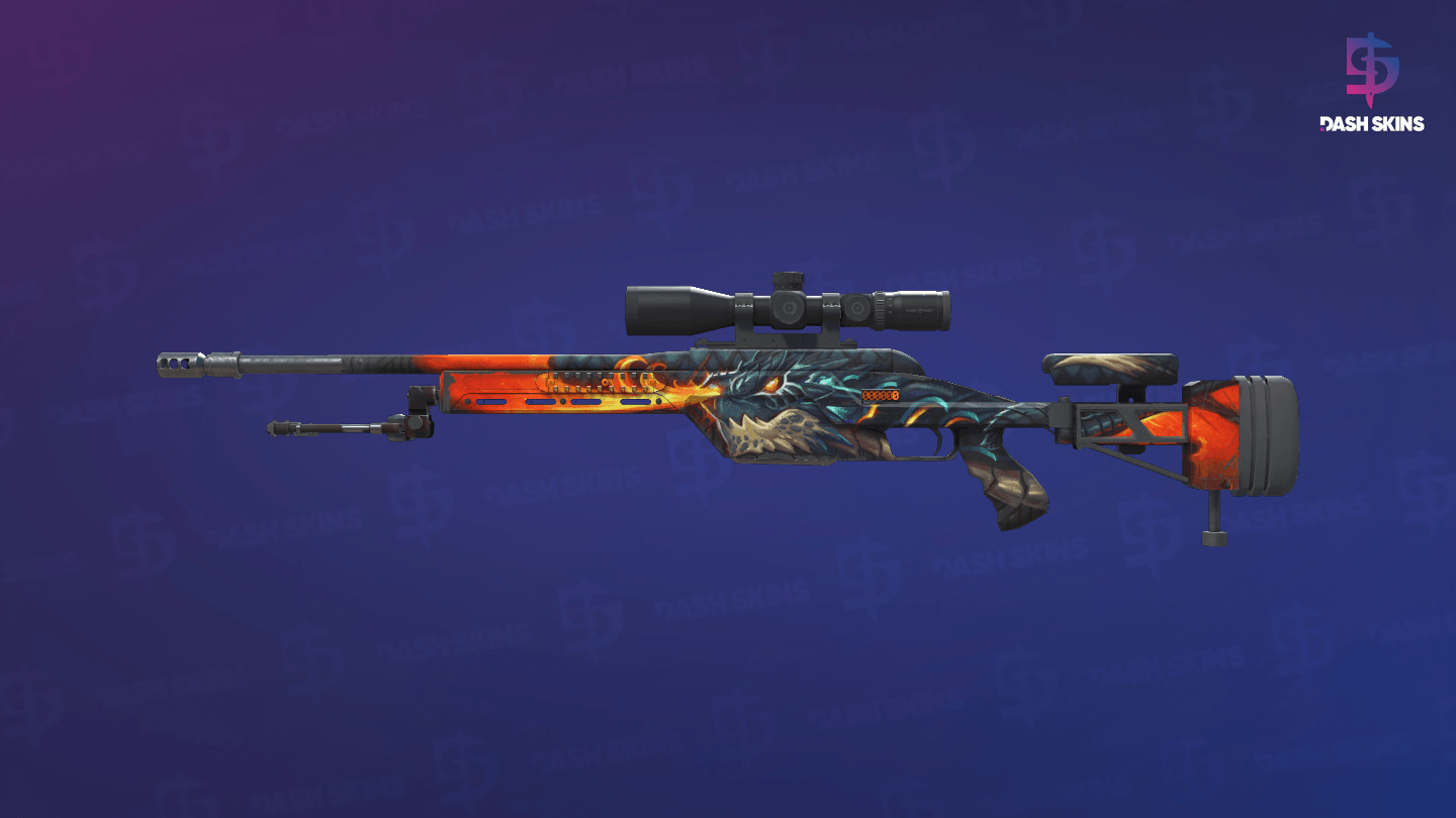 StatTrak™ SSG 08 | Dragonfire (Field-Tested) Screenshot Playside