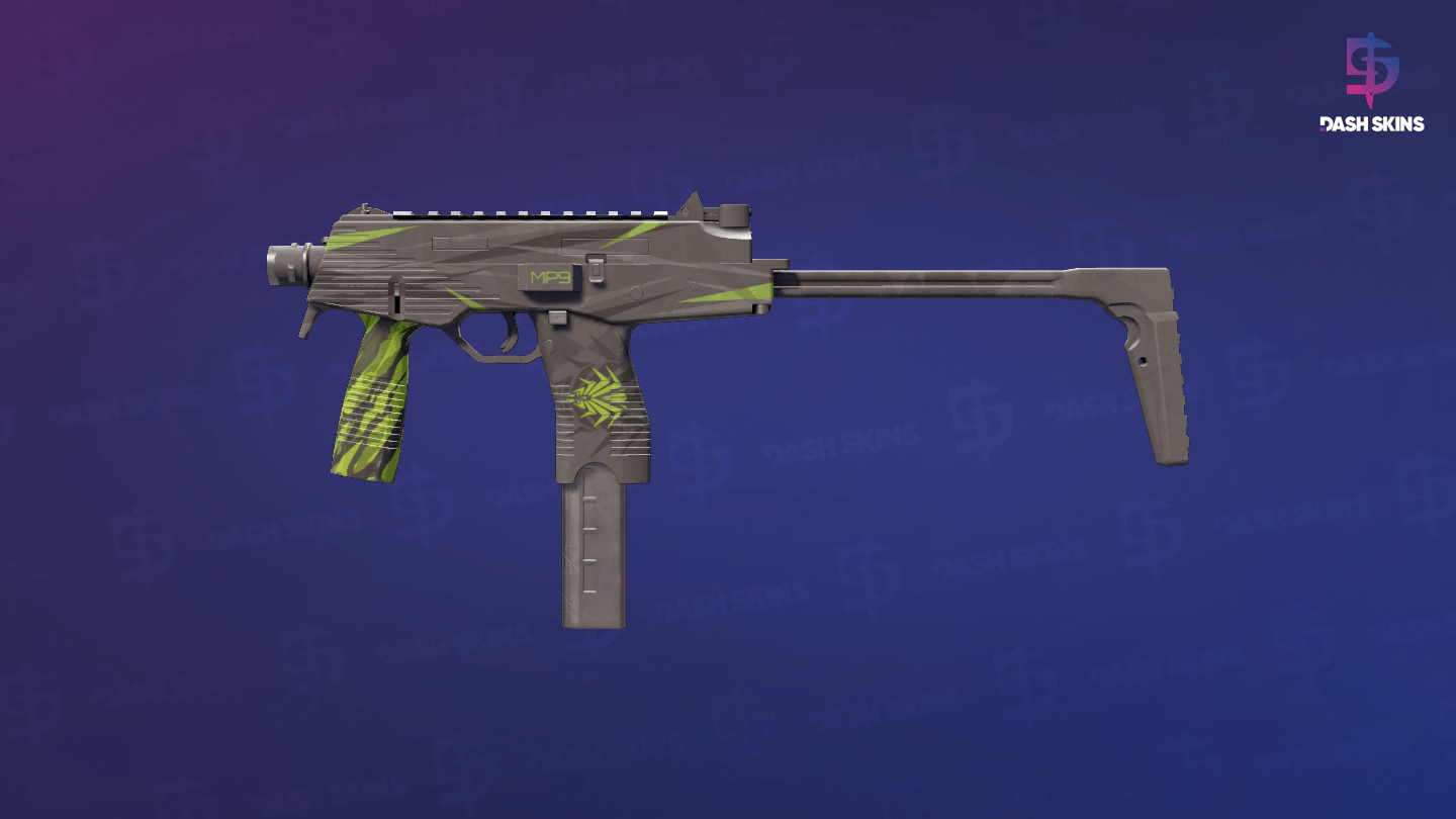 MP9 | Deadly Poison (Well-Worn) Screenshot Playside