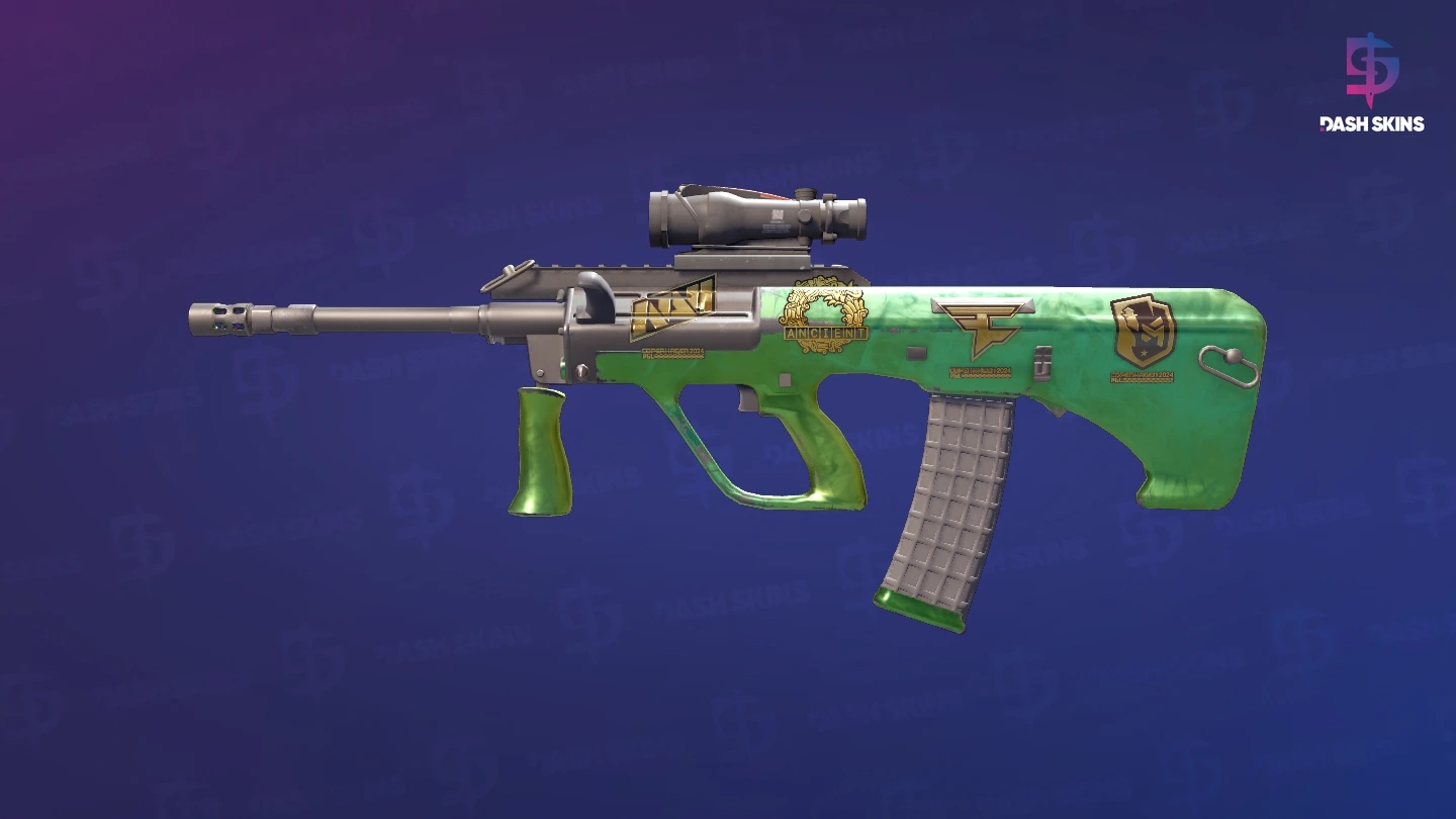 Souvenir AUG | Carved Jade (Minimal Wear) Screenshot Playside