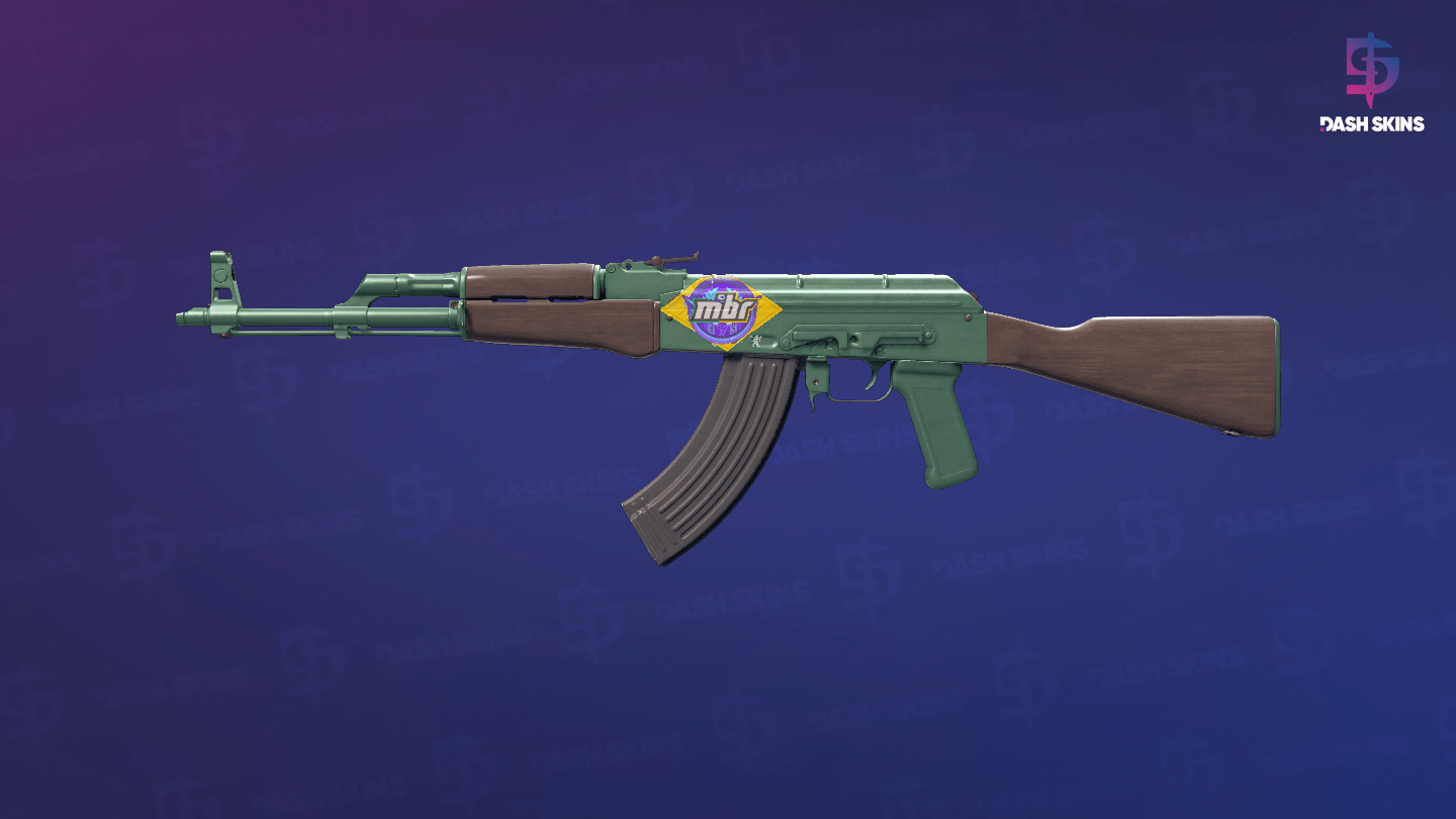AK-47 | Wintergreen (Minimal Wear) Screenshot Playside