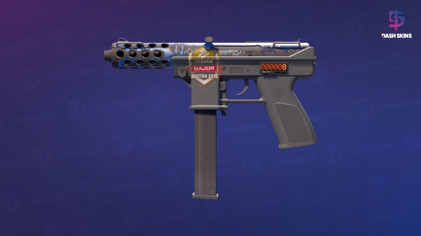 StatTrak™ Tec-9 | Ice Cap (Battle-Scarred) Screenshot Playside