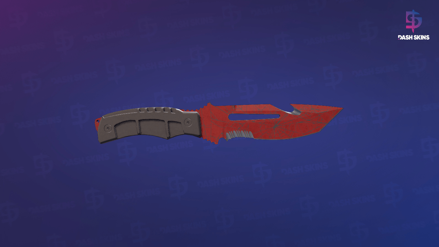 ★ Survival Knife | Crimson Web (Well-Worn) Screenshot Playside