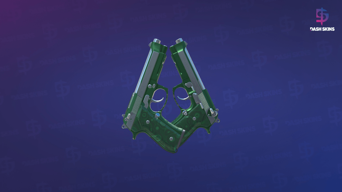 Dual Berettas | Polished Malachite (Factory New) Screenshot Playside