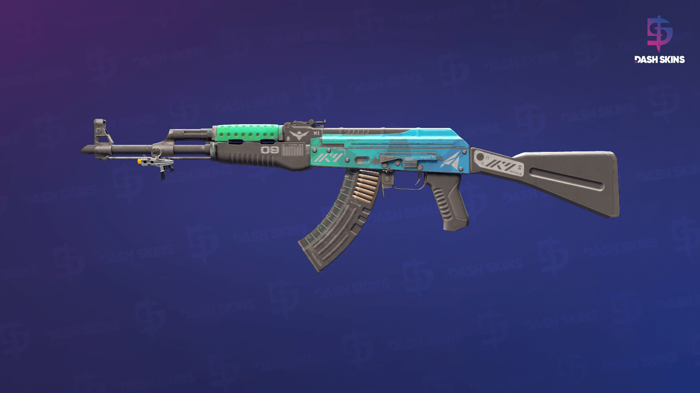 AK-47 | Ice Coaled (Well-Worn) Screenshot Playside