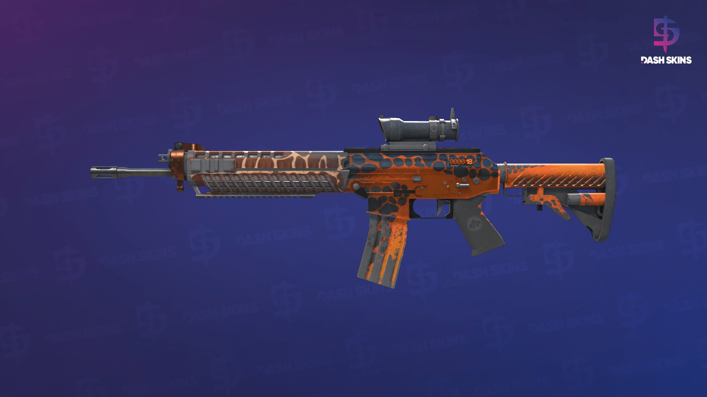 StatTrak™ SG 553 | Tiger Moth (Well-Worn) Screenshot Playside