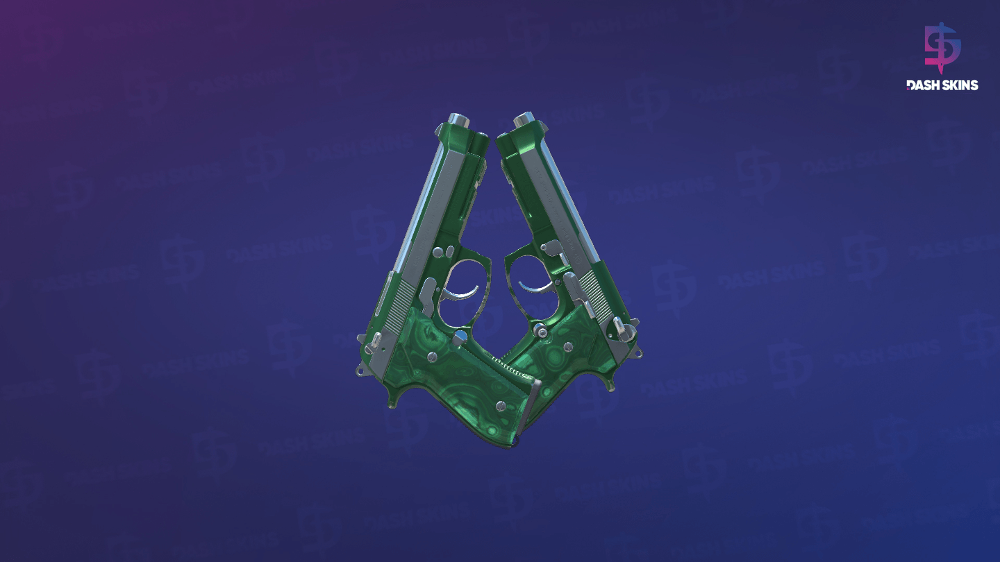 Dual Berettas | Polished Malachite (Minimal Wear) Screenshot Playside