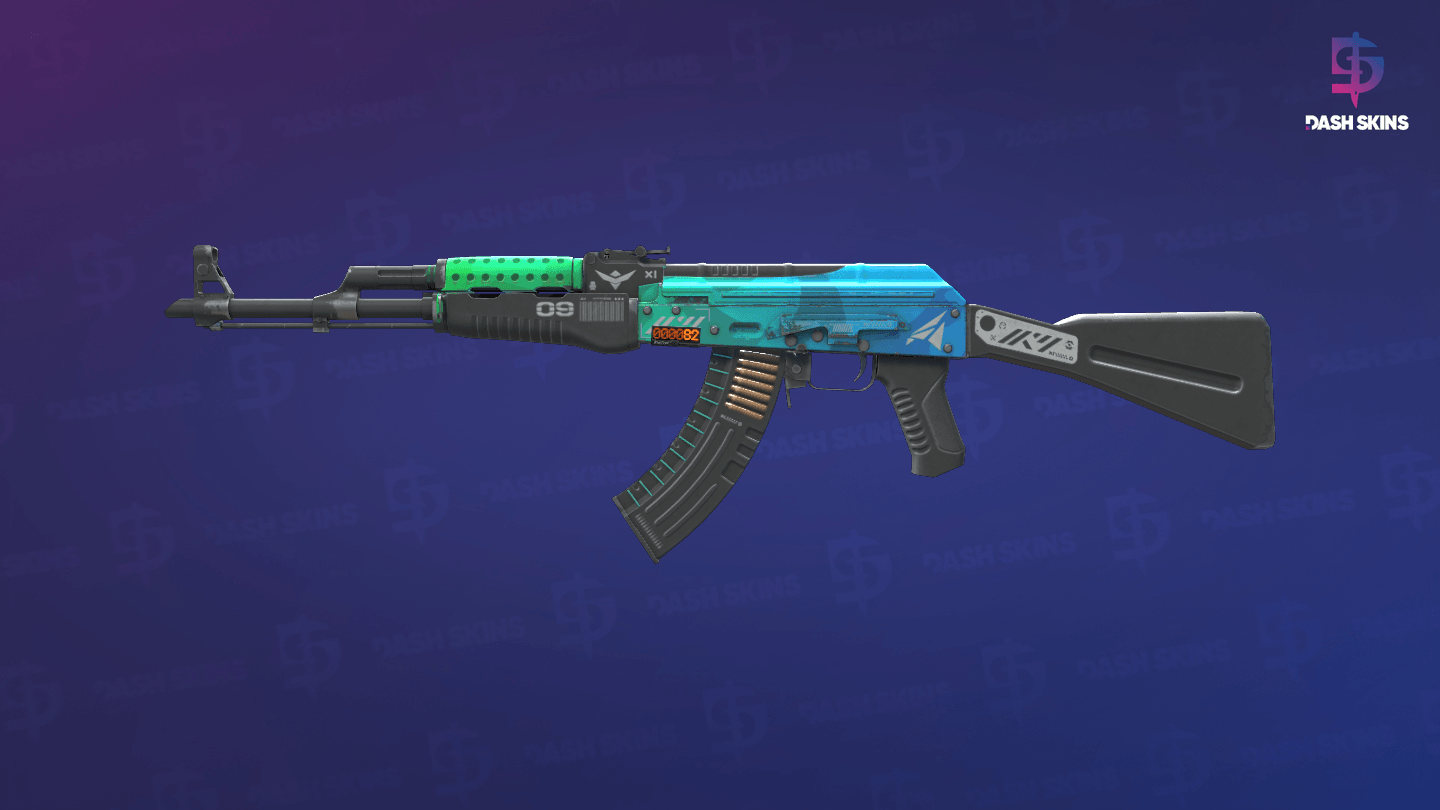 StatTrak™ AK-47 | Ice Coaled (Field-Tested) Screenshot Playside