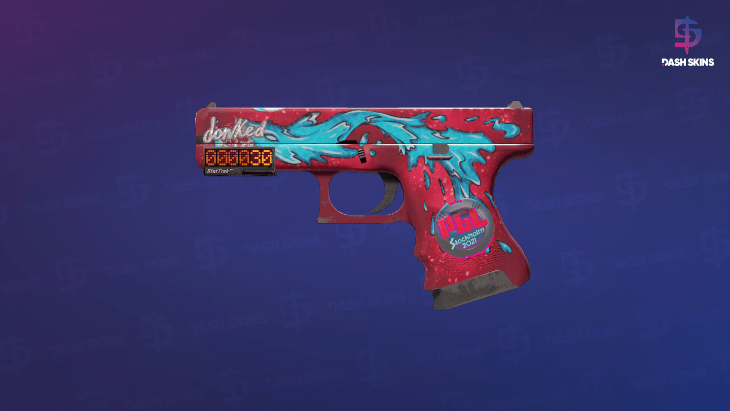 StatTrak™ Glock-18 | Water Elemental (Minimal Wear) Screenshot Playside
