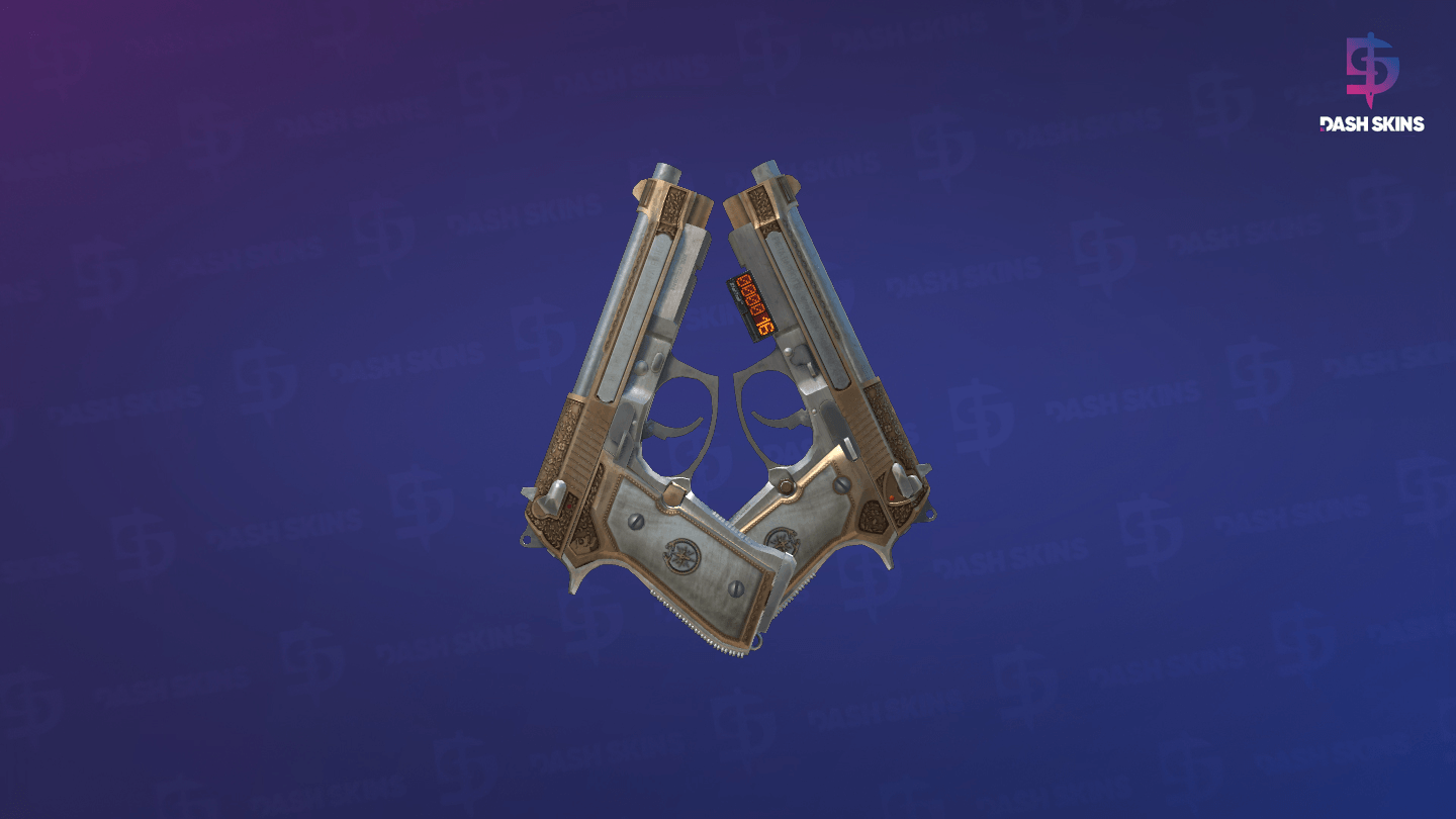 StatTrak™ Dual Berettas | Cartel (Well-Worn) Screenshot Playside