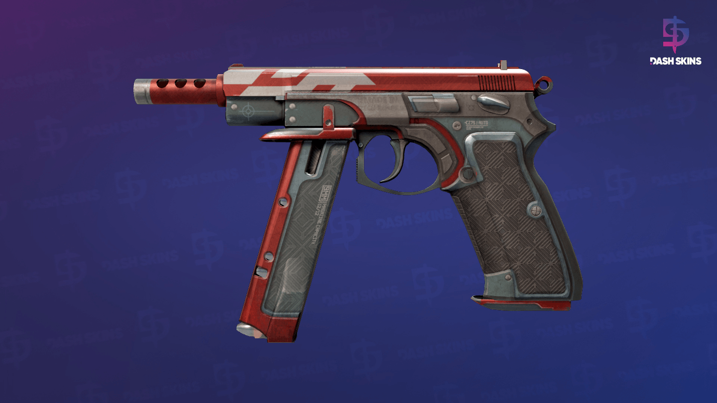 CZ75-Auto | Red Astor (Well-Worn) Screenshot Playside
