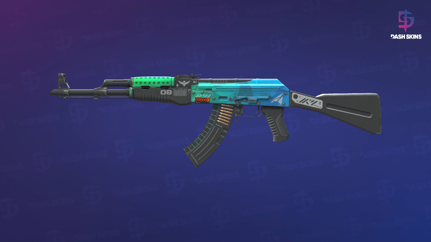 StatTrak™ AK-47 | Ice Coaled (Field-Tested) Screenshot Playside