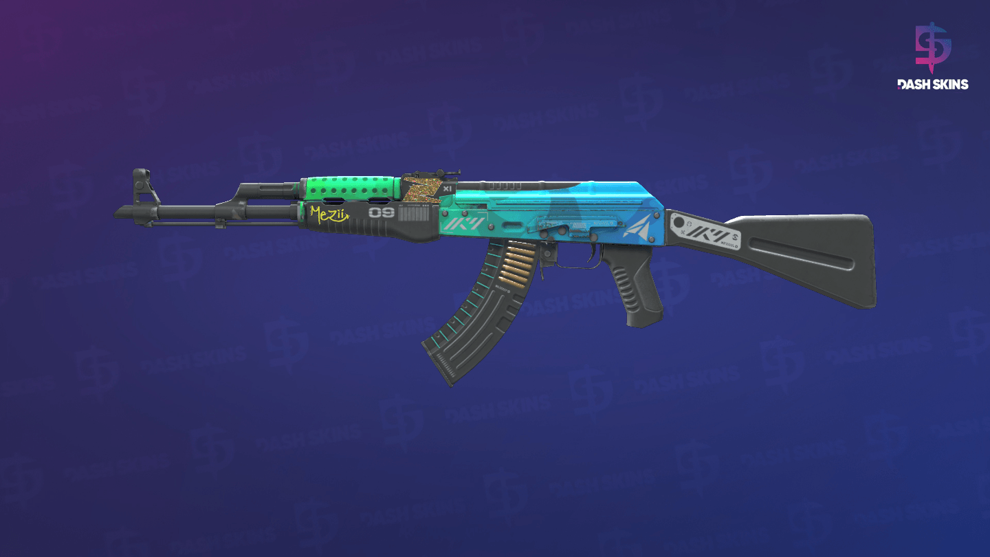 AK-47 | Ice Coaled (Minimal Wear) Screenshot Playside