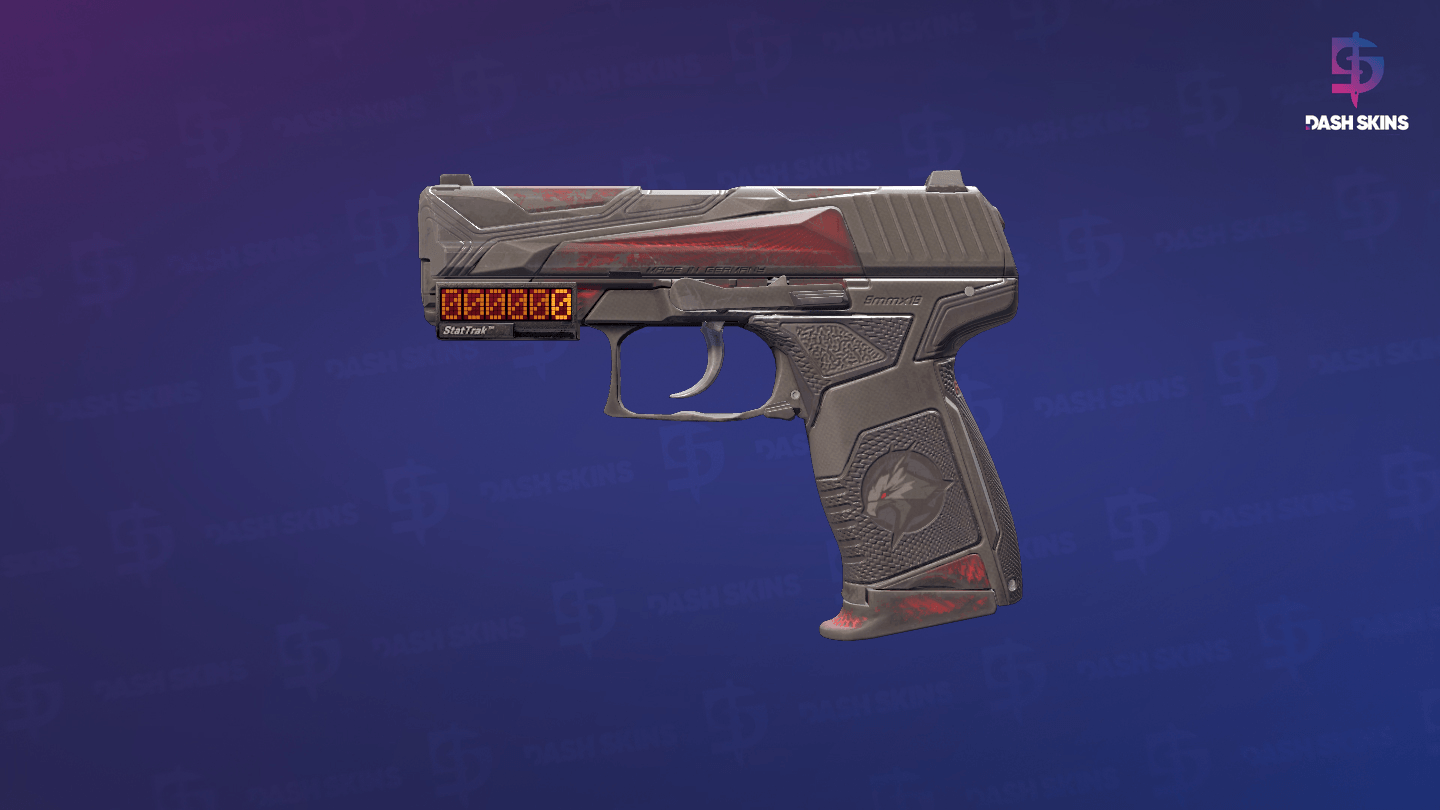 StatTrak™ P2000 | Red Wing (Well-Worn) Screenshot Playside