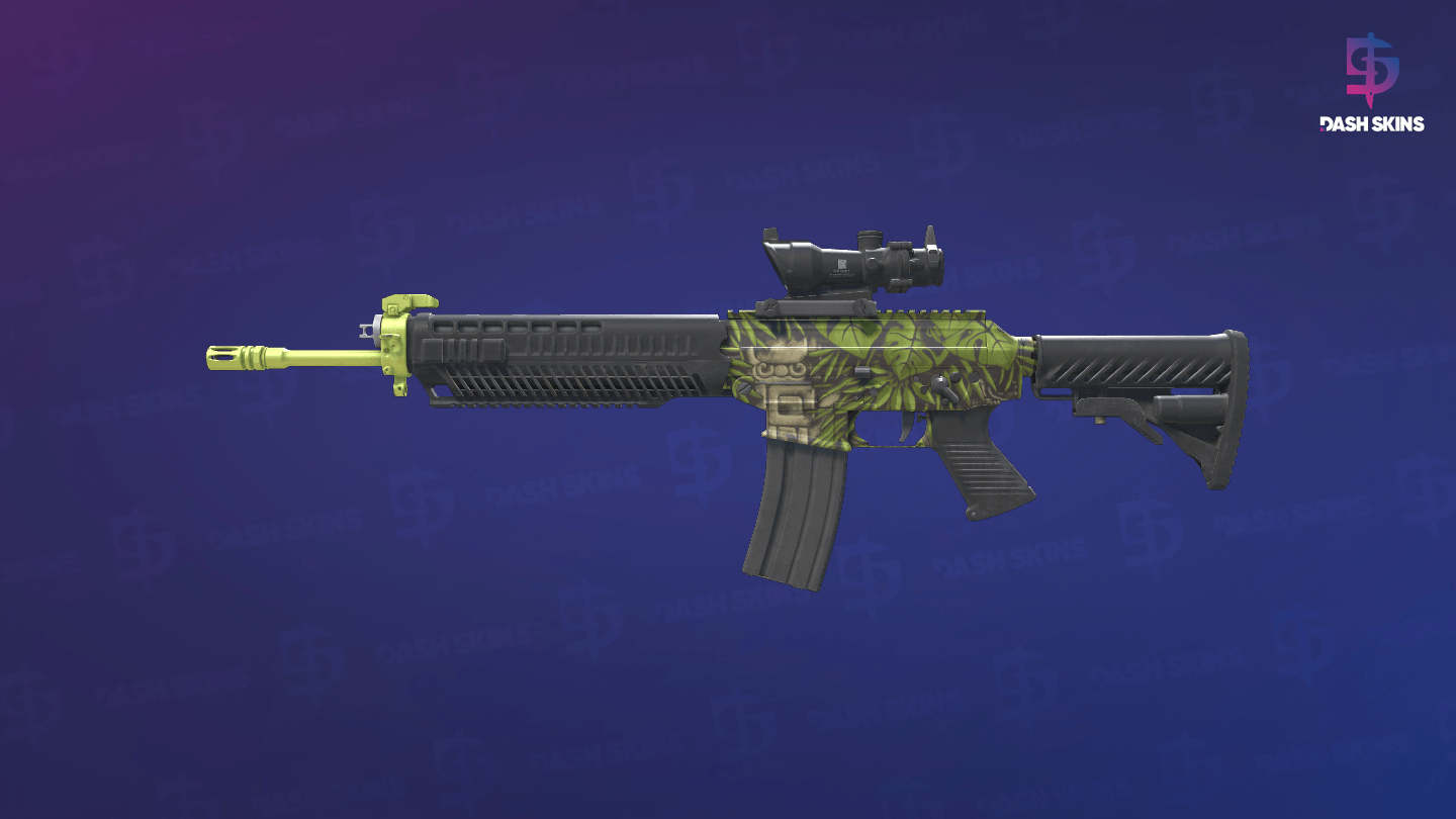 SG 553 | Lush Ruins (Minimal Wear) Screenshot Playside