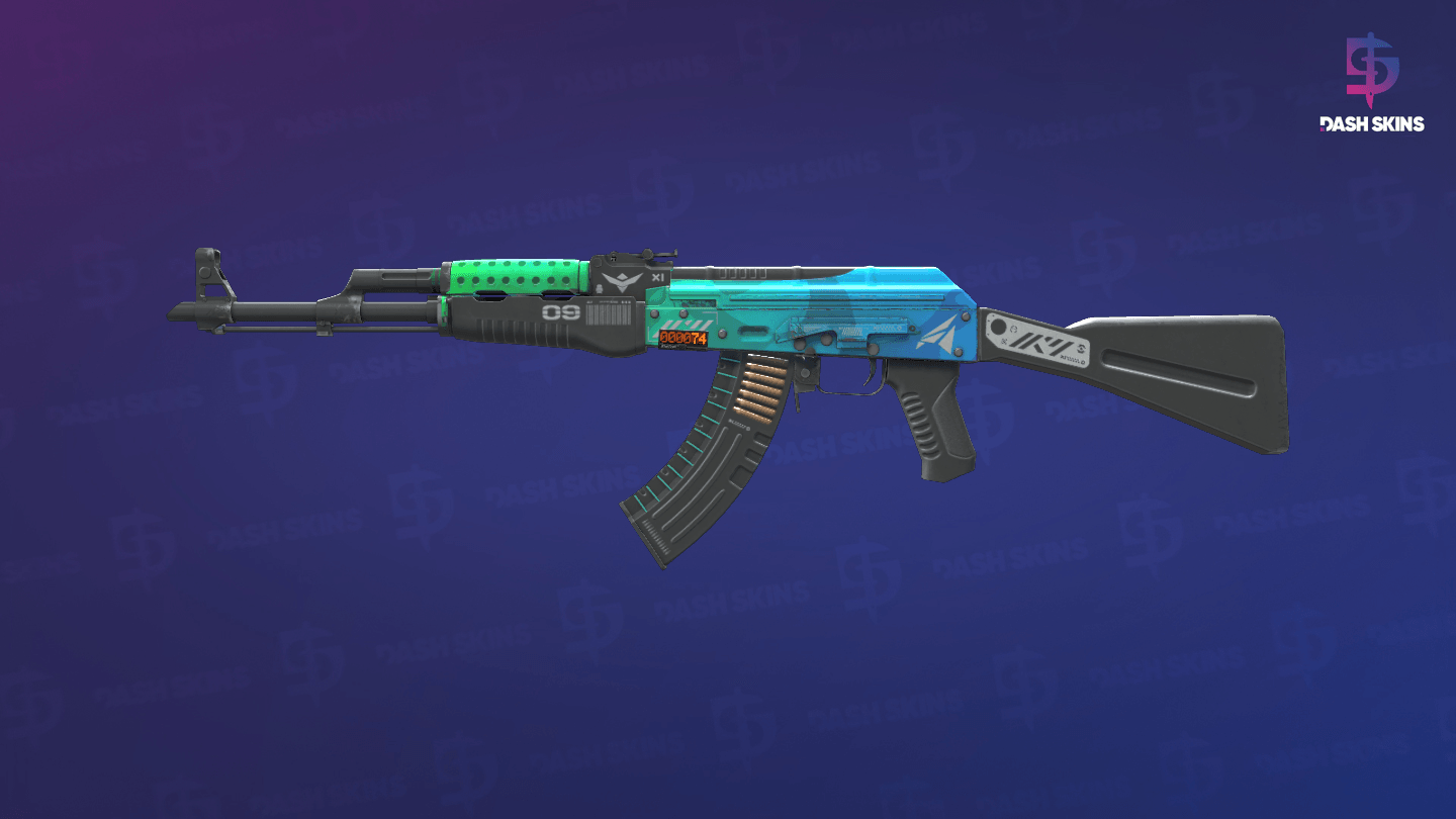 StatTrak™ AK-47 | Ice Coaled (Minimal Wear) Screenshot Playside