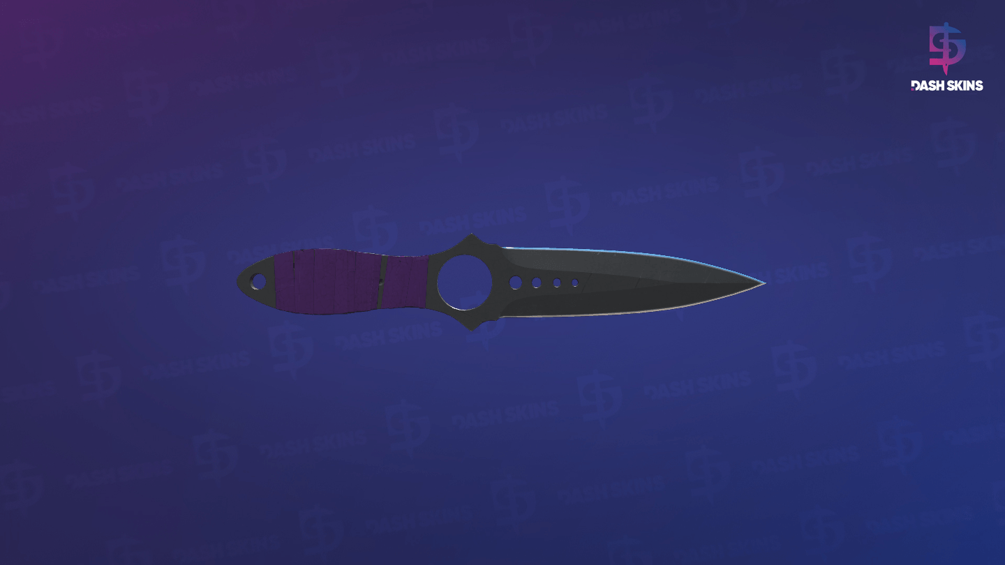 ★ Skeleton Knife | Ultraviolet (Battle-Scarred) Screenshot Playside