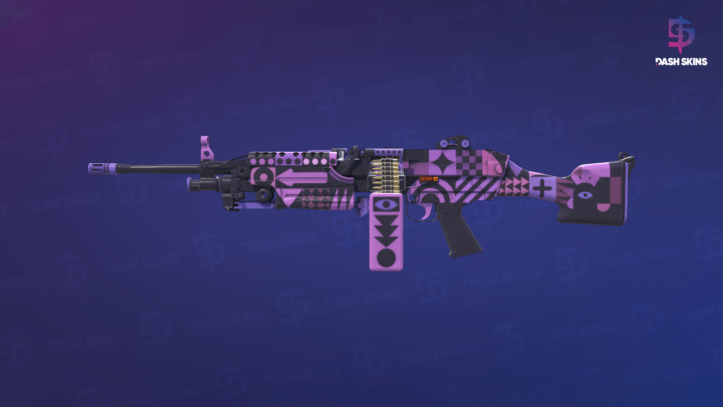 StatTrak™ M249 | Bock Blocks (Minimal Wear) Screenshot Playside