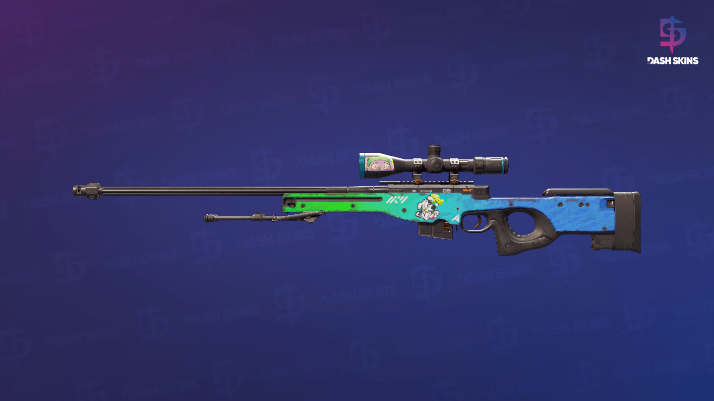 AWP | Ice Coaled (Well-Worn) Screenshot Playside