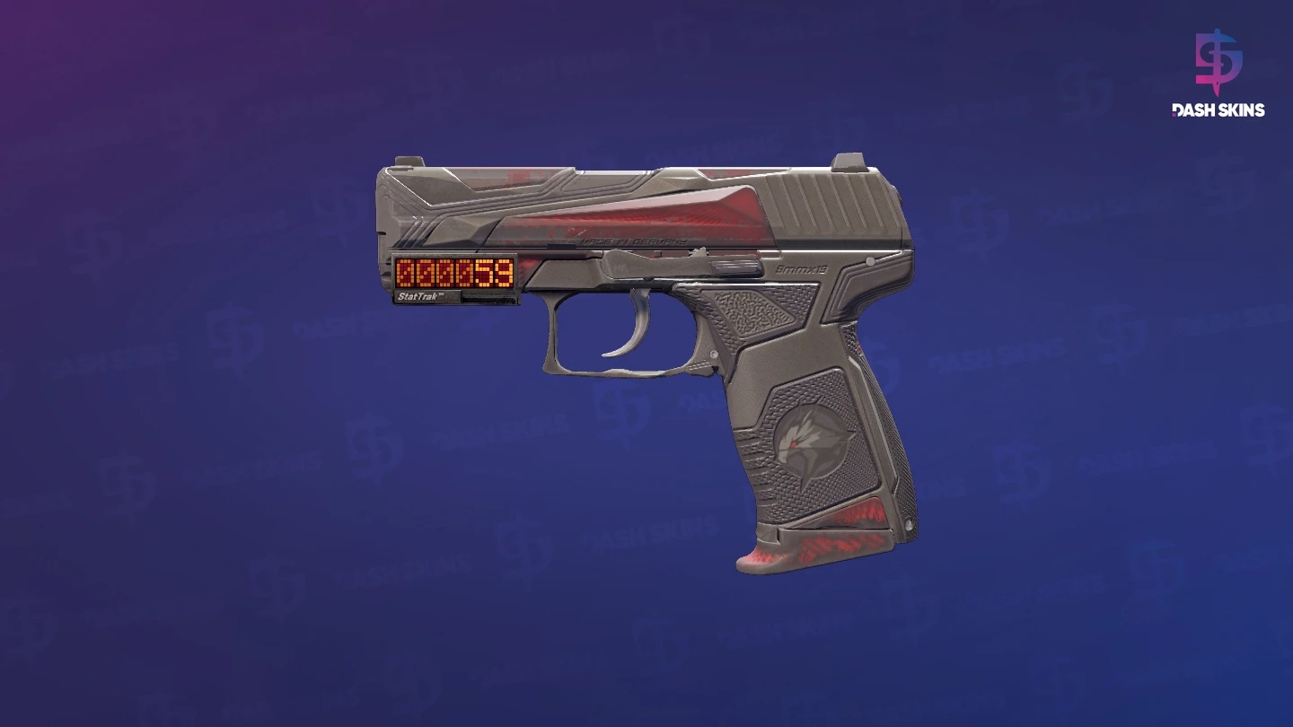 StatTrak™ P2000 | Red Wing (Well-Worn) Screenshot Playside