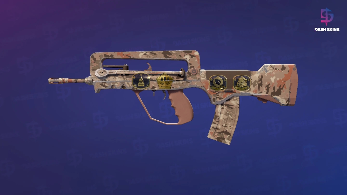 Souvenir FAMAS | CaliCamo (Field-Tested) Screenshot Playside
