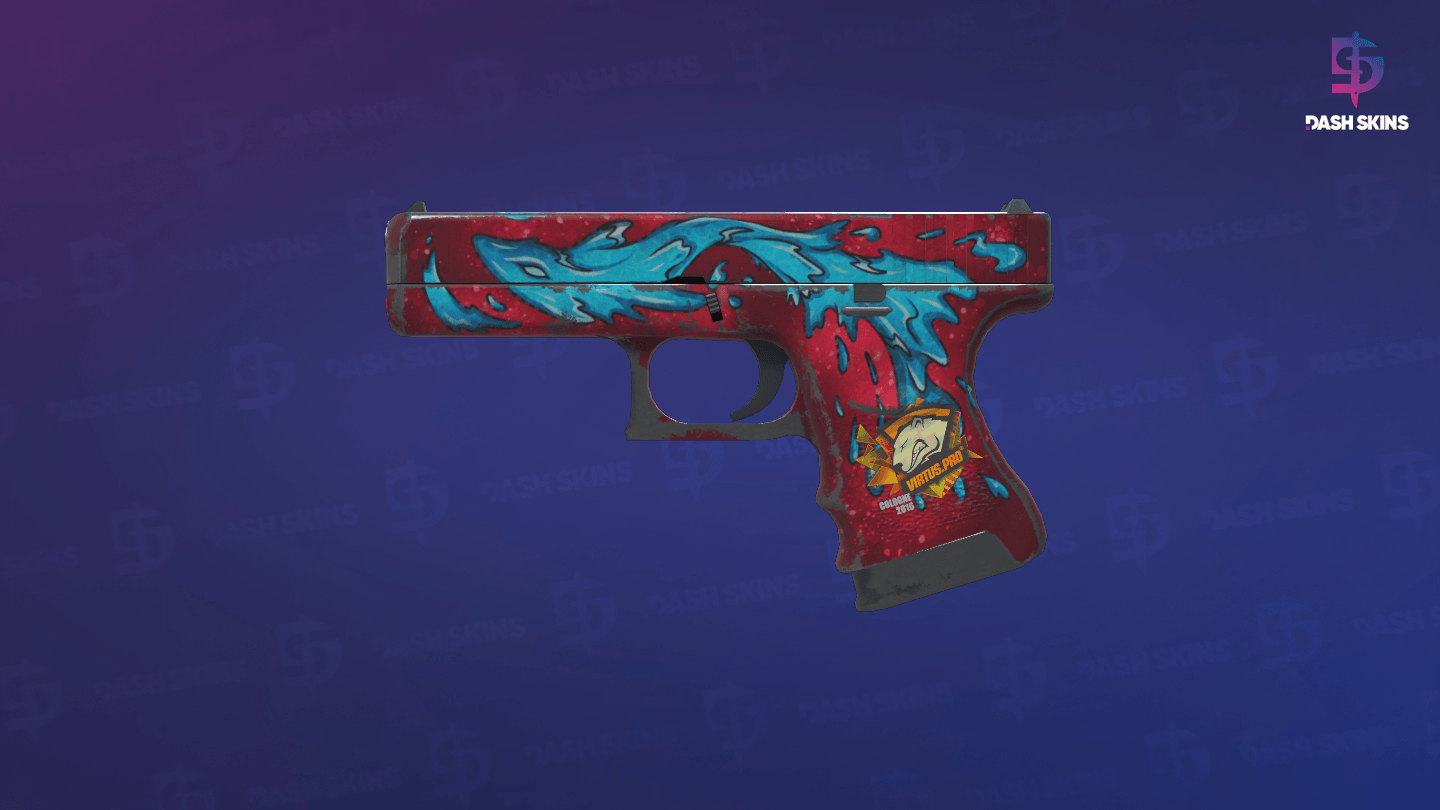 Glock-18 | Water Elemental (Well-Worn) Screenshot Playside