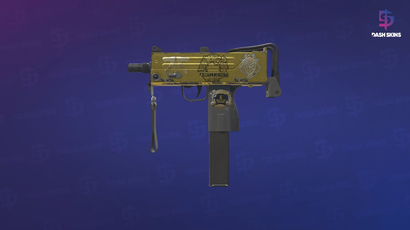 Souvenir MAC-10 | Gold Brick (Well-Worn) Screenshot Playside