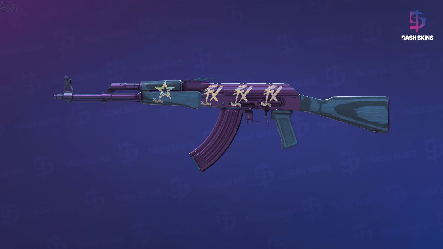 AK-47 | Midnight Laminate (Minimal Wear) Screenshot Playside