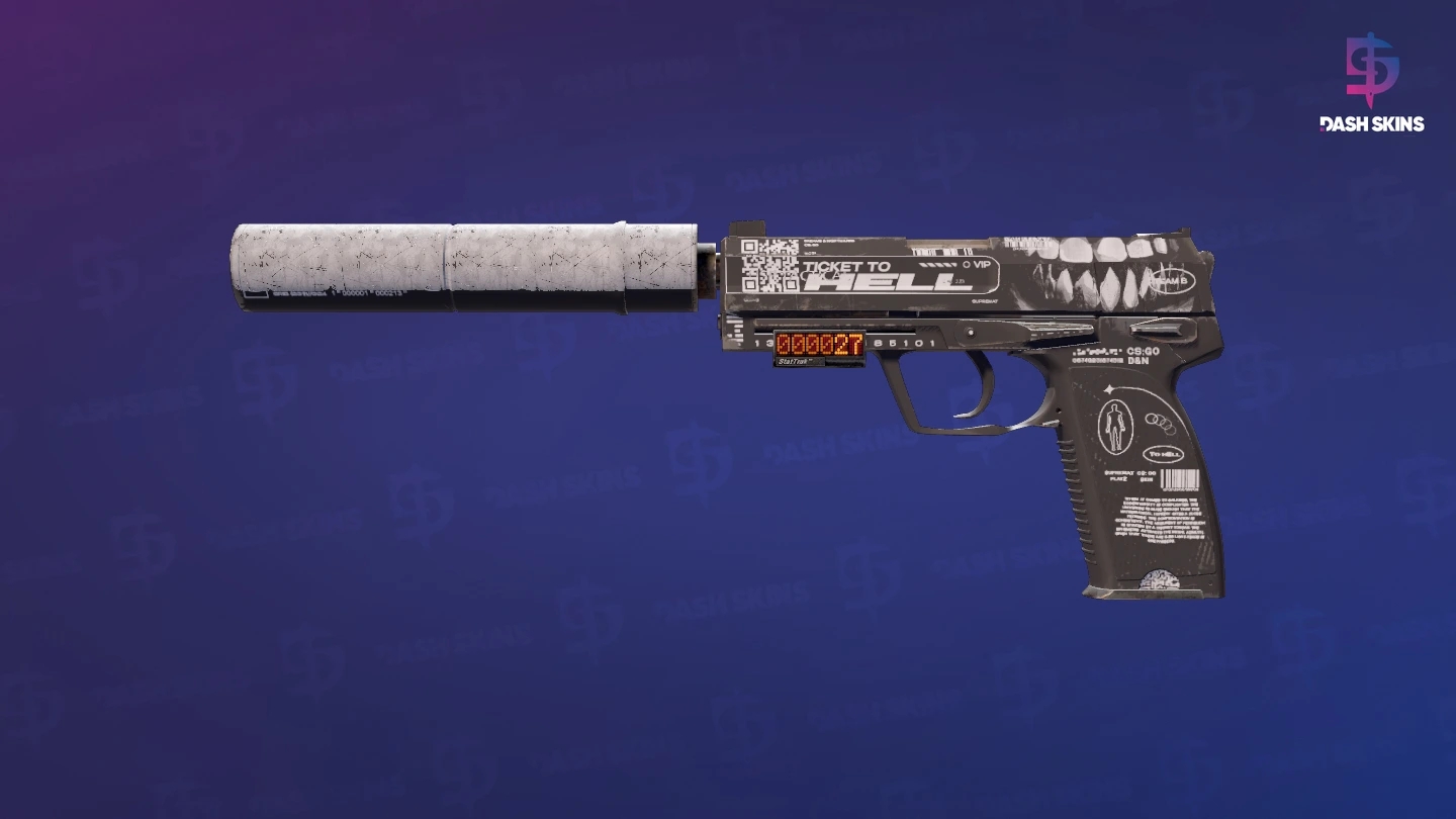 StatTrak™ USP-S | Ticket to Hell (Minimal Wear) Screenshot Playside