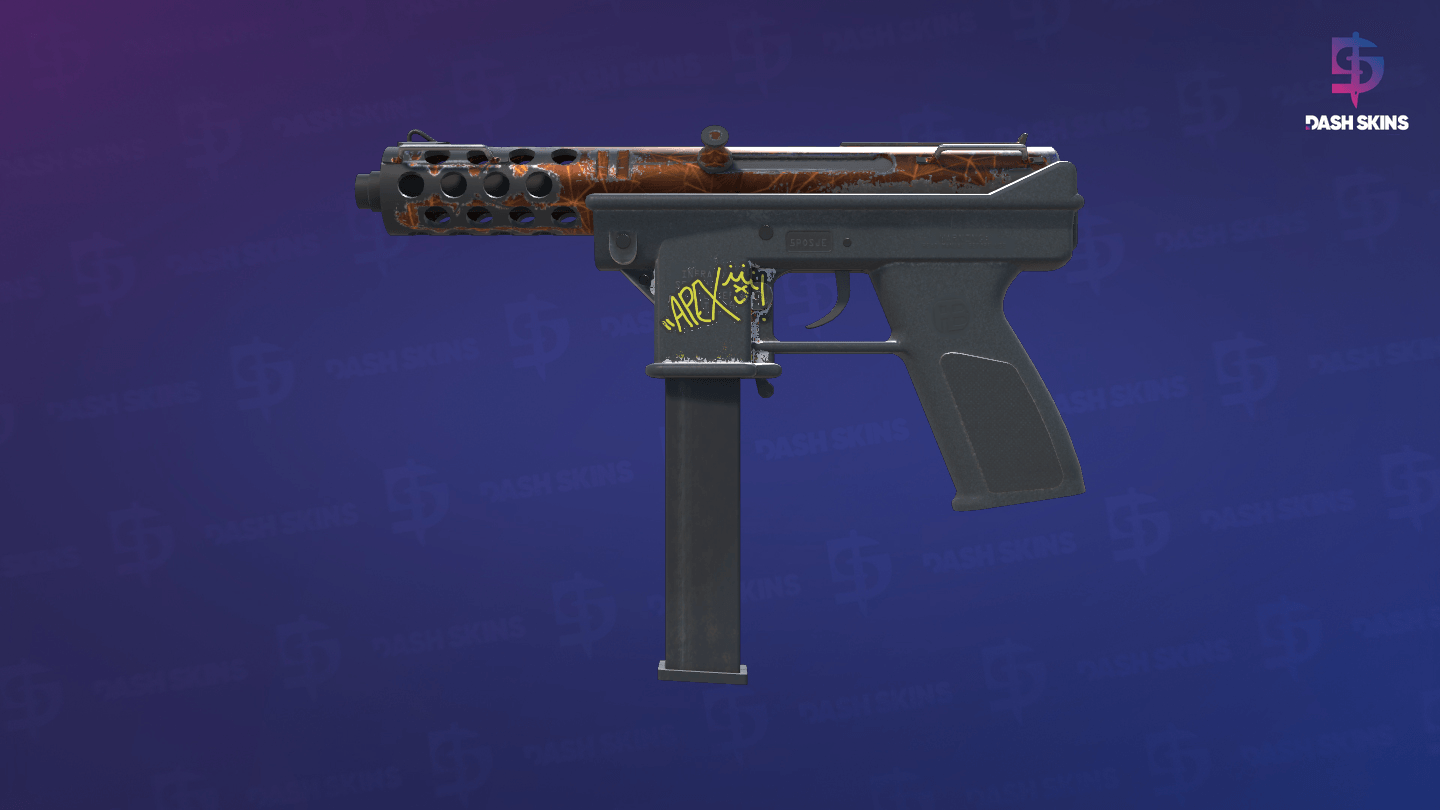 Tec-9 | Red Quartz (Well-Worn) Screenshot Playside