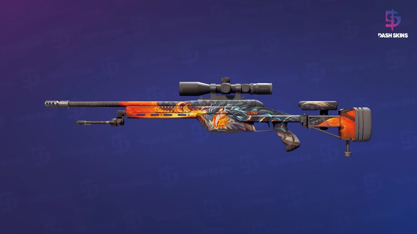 StatTrak™ SSG 08 | Dragonfire (Minimal Wear) Screenshot Playside