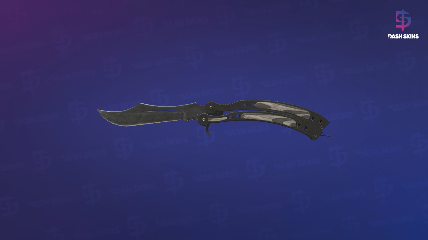 ★ Butterfly Knife | Black Laminate (Battle-Scarred) Screenshot Playside