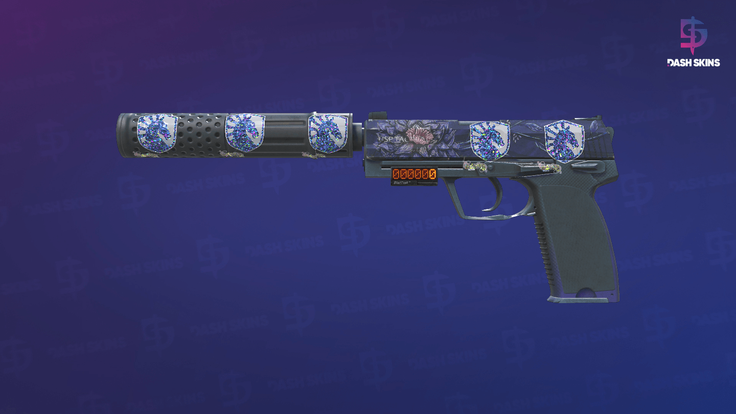 StatTrak™ USP-S | Black Lotus (Well-Worn) Screenshot Playside