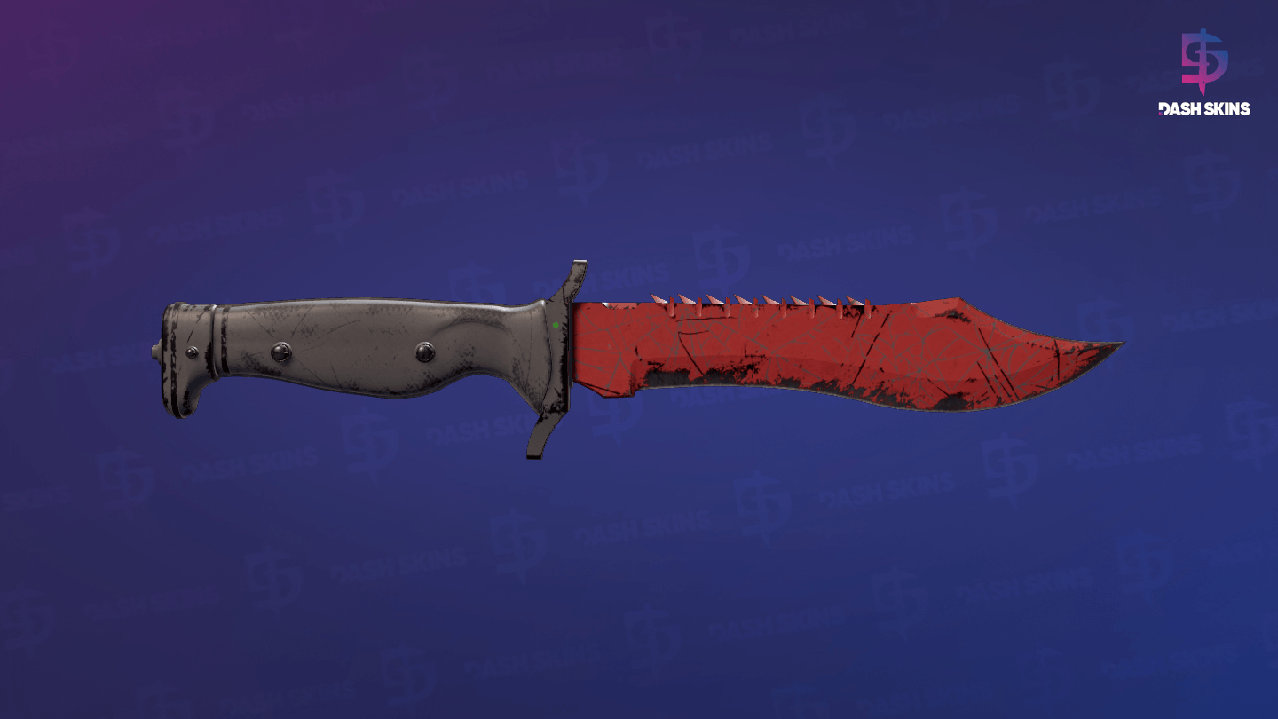 ★ Bowie Knife | Crimson Web (Well-Worn) Screenshot Playside