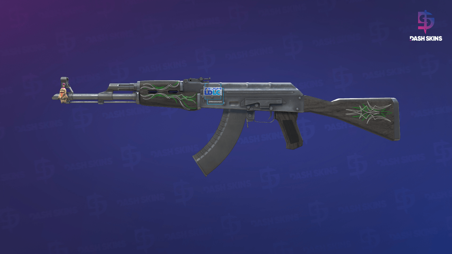 AK-47 | Emerald Pinstripe (Minimal Wear) Screenshot Playside
