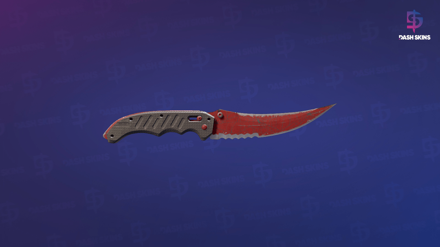 ★ Flip Knife | Crimson Web (Battle-Scarred) Screenshot Playside