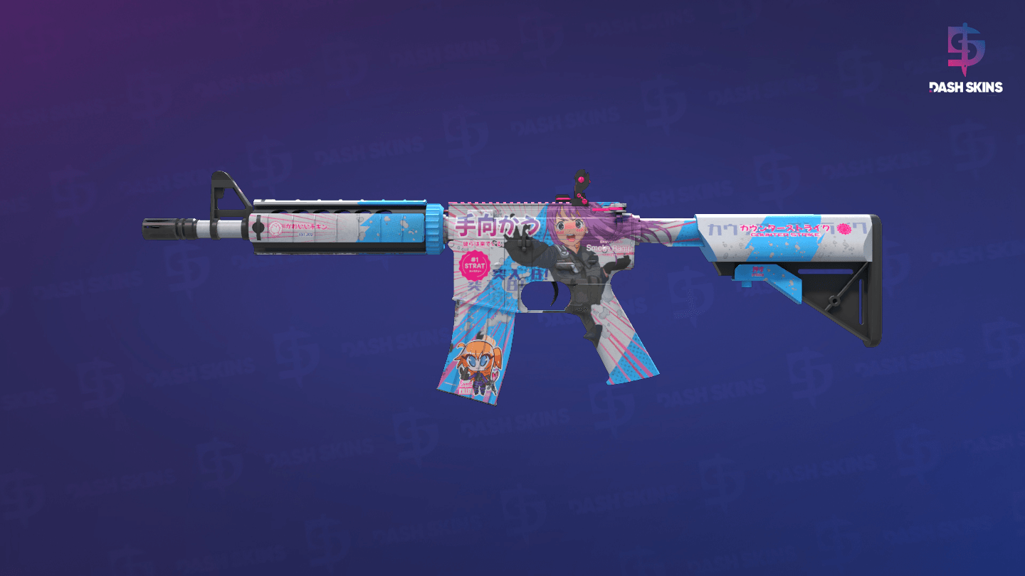 M4A4 | Temukau (Minimal Wear) Screenshot Playside