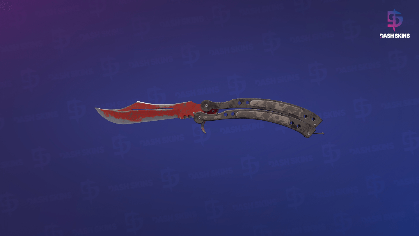 ★ Butterfly Knife | Crimson Web (Battle-Scarred) Screenshot Playside