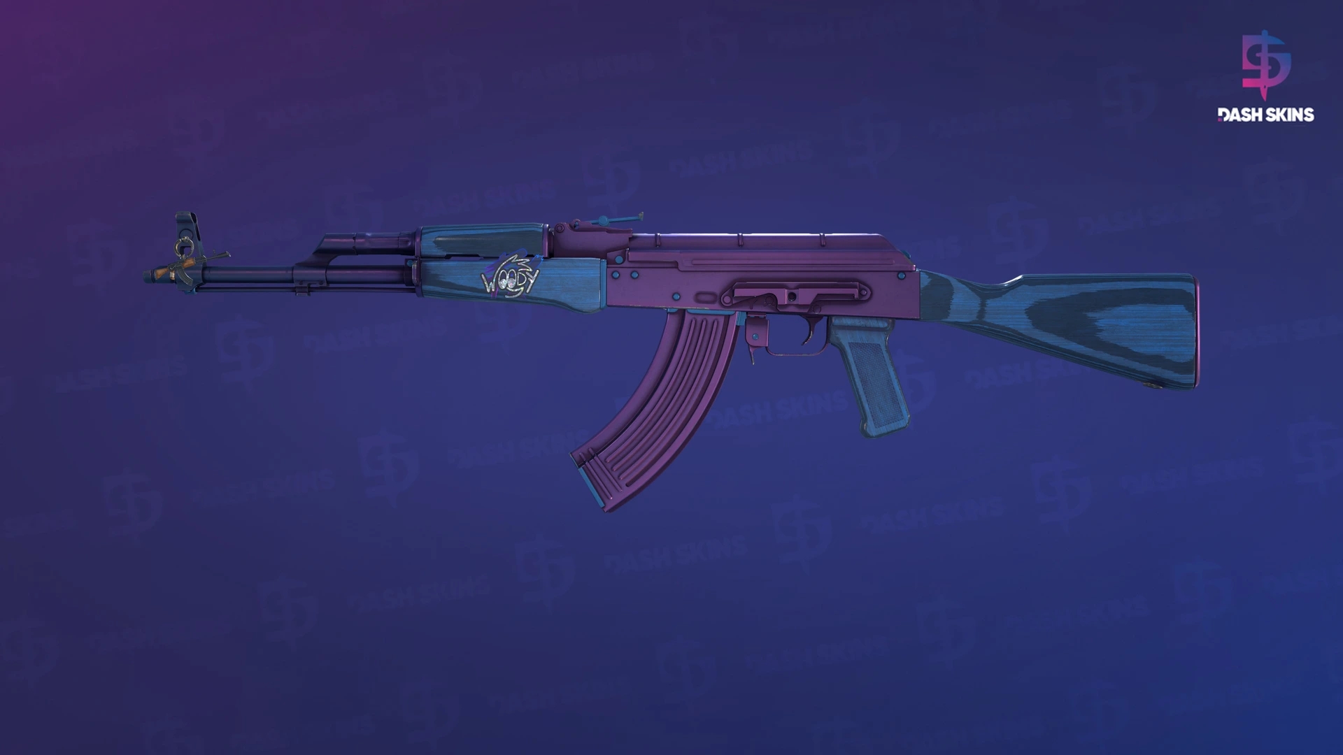 AK-47 | Midnight Laminate (Minimal Wear) Screenshot Playside