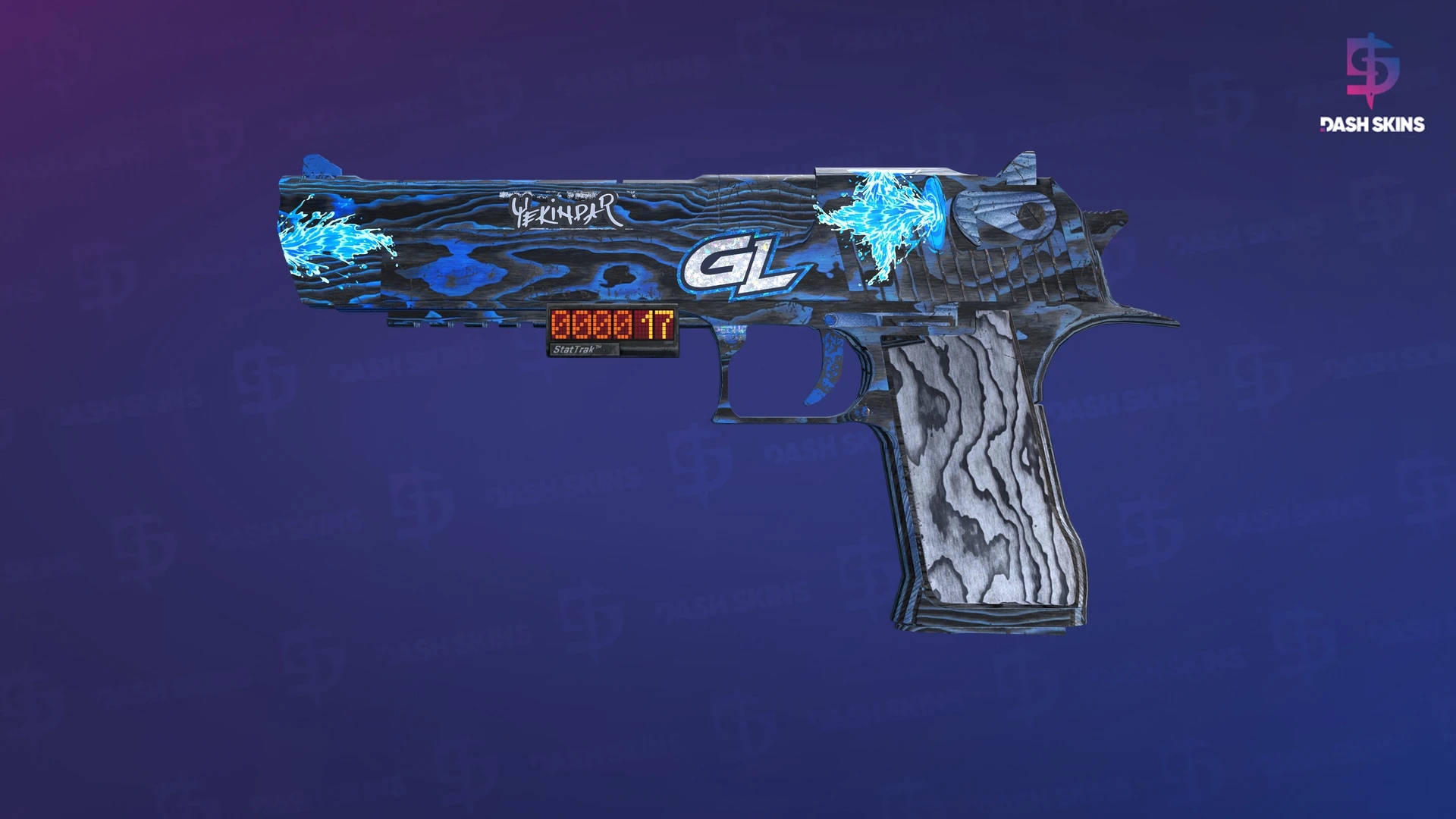 StatTrak™ Desert Eagle | Blue Ply (Well-Worn) Screenshot Playside