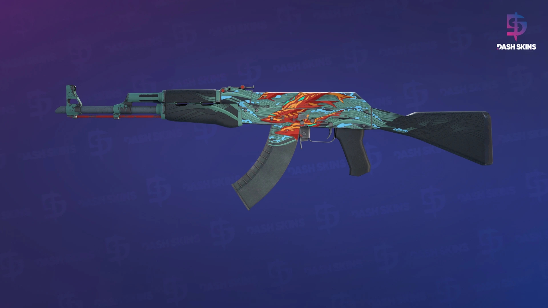 AK-47 | Aquamarine Revenge (Field-Tested) Screenshot Playside