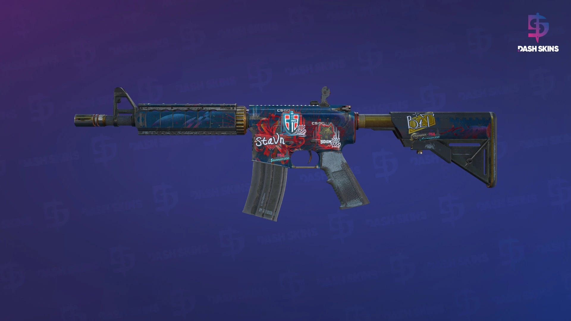M4A4 | Spider Lily (Battle-Scarred) Screenshot Playside