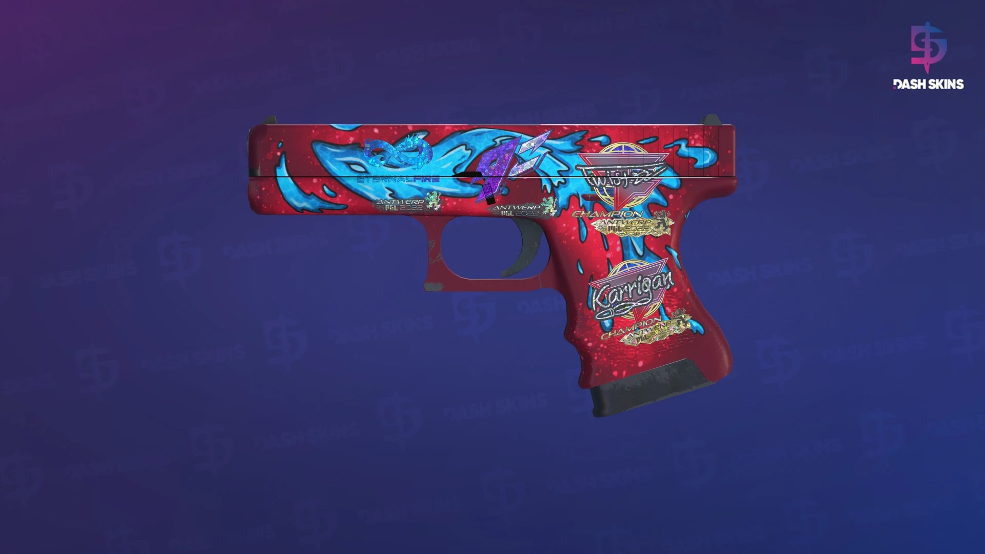 Glock-18 | Water Elemental (Minimal Wear) Screenshot Playside