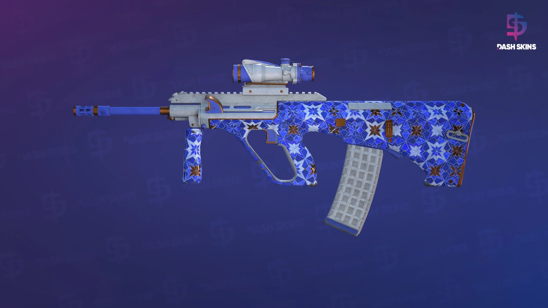 AUG | Lapis Lazuli (Well-Worn) Screenshot Playside